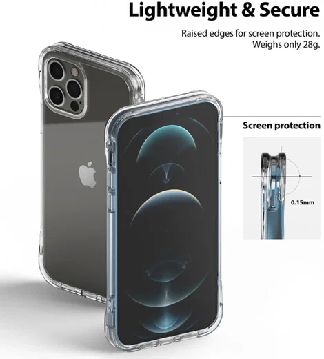 Ringke Fusion Plus Apple iPhone 12 / 12 Pro Hoesje Matte Transparant afbeelding 5