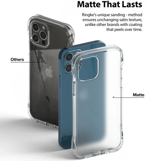 Ringke Fusion Plus Apple iPhone 12 / 12 Pro Hoesje Matte Transparant afbeelding 9