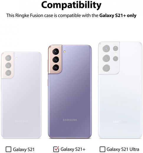 Ringke Fusion Samsung Galaxy S21 Plus Hoesje Smoke Black afbeelding 12