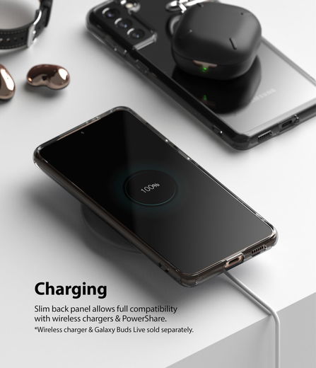 Ringke Fusion Samsung Galaxy S21 Plus Hoesje Smoke Black afbeelding 8