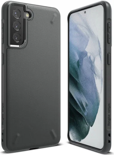 Ringke Onyx Samsung Galaxy S21 Plus Hoesje Flexibel TPU Grijs afbeelding 1