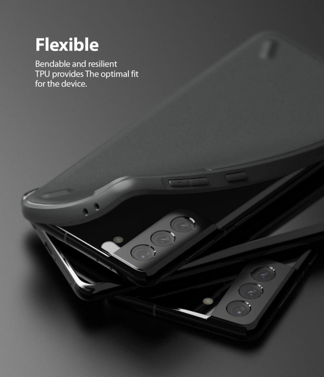 Ringke Onyx Samsung Galaxy S21 Plus Hoesje Flexibel TPU Grijs afbeelding 4