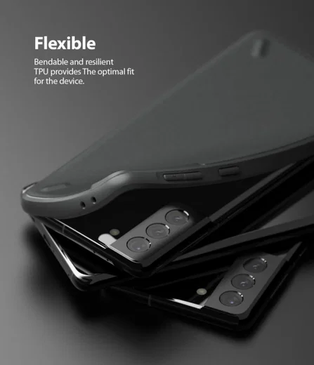 Ringke Onyx Samsung Galaxy S21 Plus Hoesje Flexibel TPU Grijs afbeelding 4