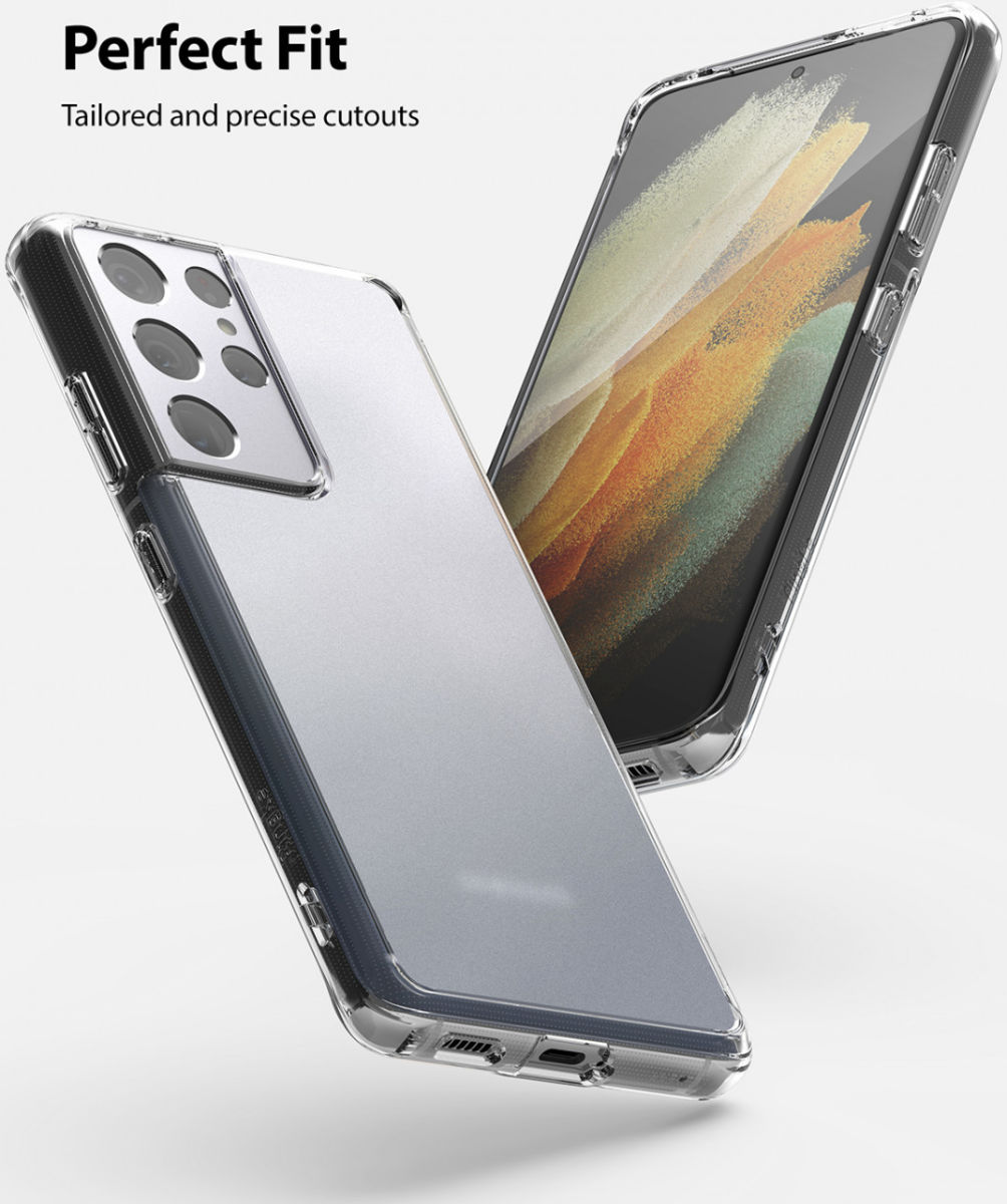 Ringke Fusion Samsung Galaxy S21 Ultra Hoesje Matte Transparant afbeelding 3