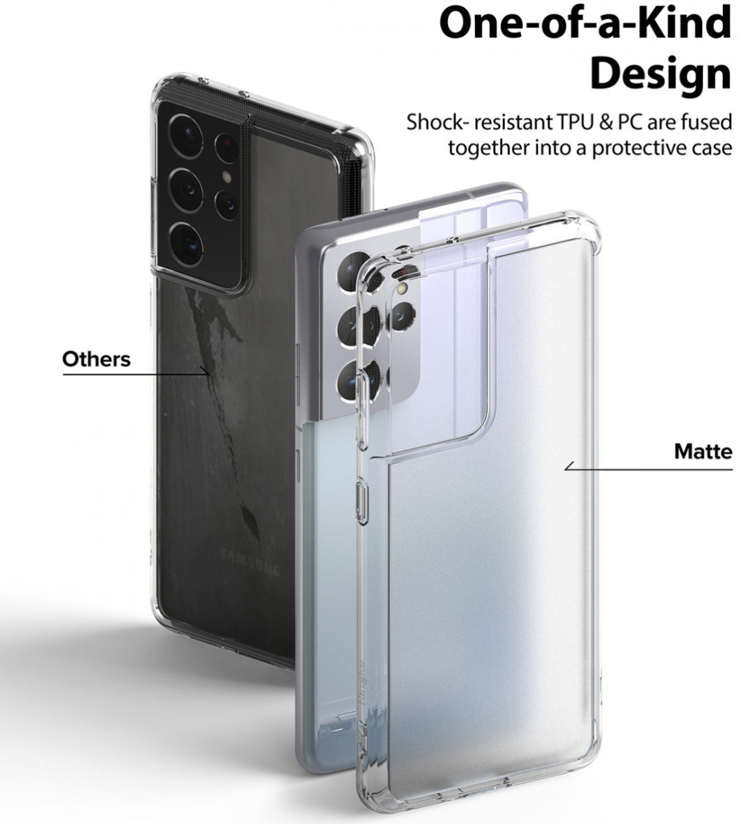 Ringke Fusion Samsung Galaxy S21 Ultra Hoesje Matte Transparant afbeelding 5
