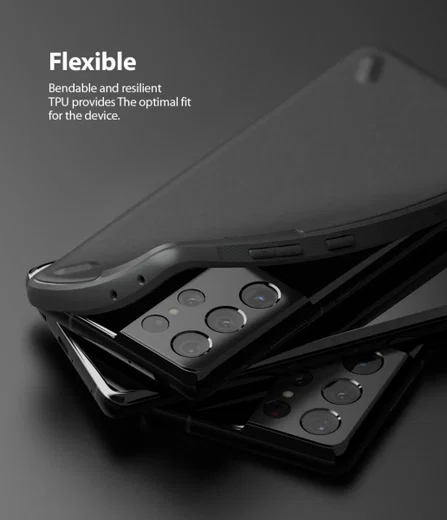 Ringke Onyx Samsung Galaxy S21 Ultra Hoesje Flexibel TPU Grijs afbeelding 4