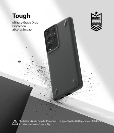 Ringke Onyx Samsung Galaxy S21 Ultra Hoesje Flexibel TPU Grijs afbeelding 6