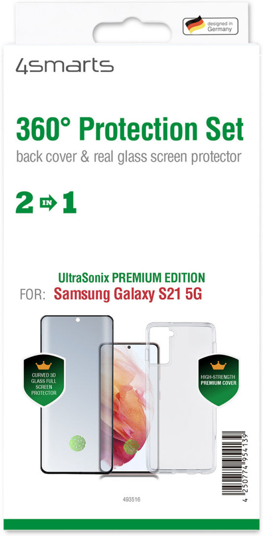 4smarts 360° Premium Protection Set Samsung Galaxy S21 Zwart afbeelding 7