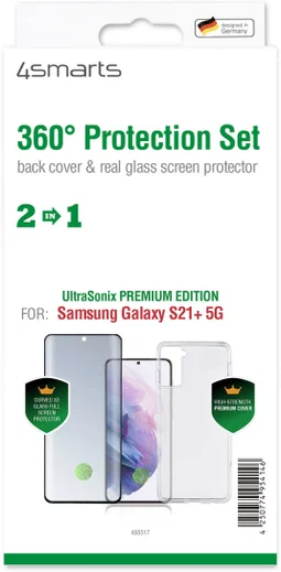 4smarts 360° Premium Protection Set Samsung Galaxy S21 Plus Zwart afbeelding 7