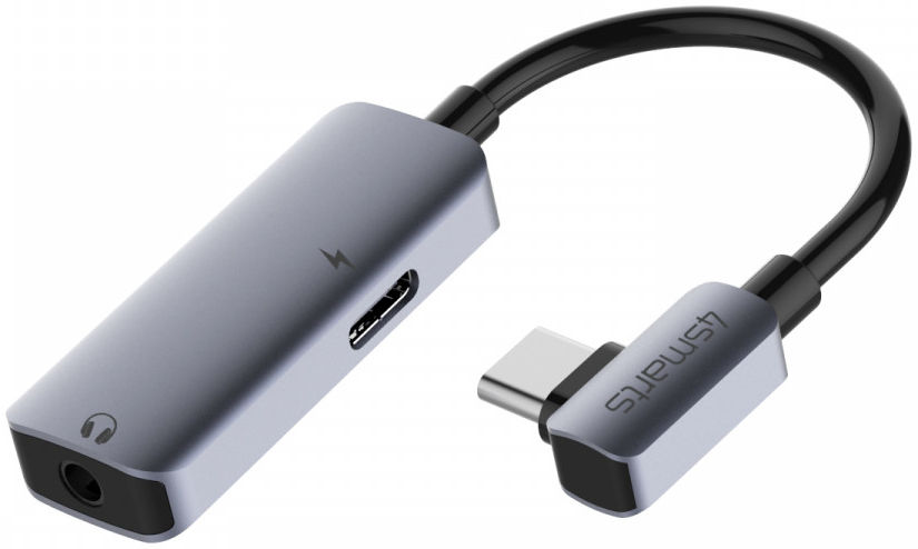 4smarts Active Audio USB-C naar USB-C en 3.5mm Aux Audio Splitter afbeelding 2