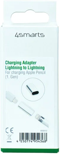 4smarts Lightning Naar Lightning Adapter voor Apple Pencil Zilver afbeelding 5