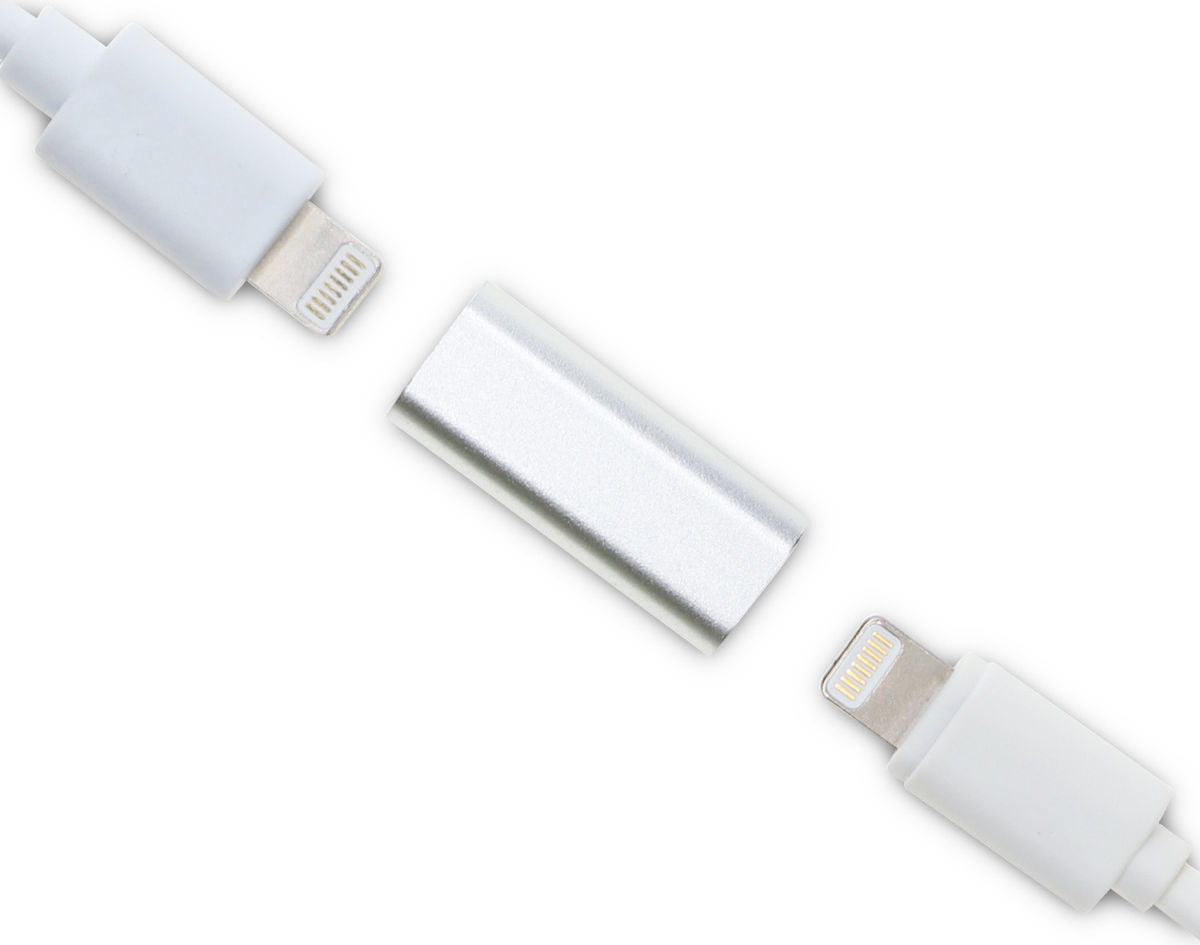 4smarts Lightning Naar Lightning Adapter voor Apple Pencil Zilver afbeelding 1