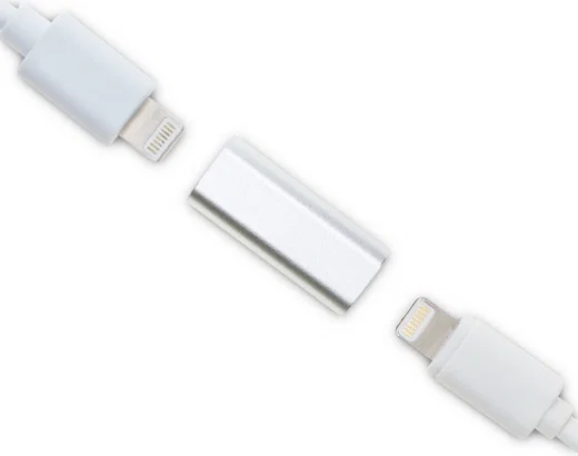 4smarts Lightning Naar Lightning Adapter voor Apple Pencil Zilver afbeelding 1