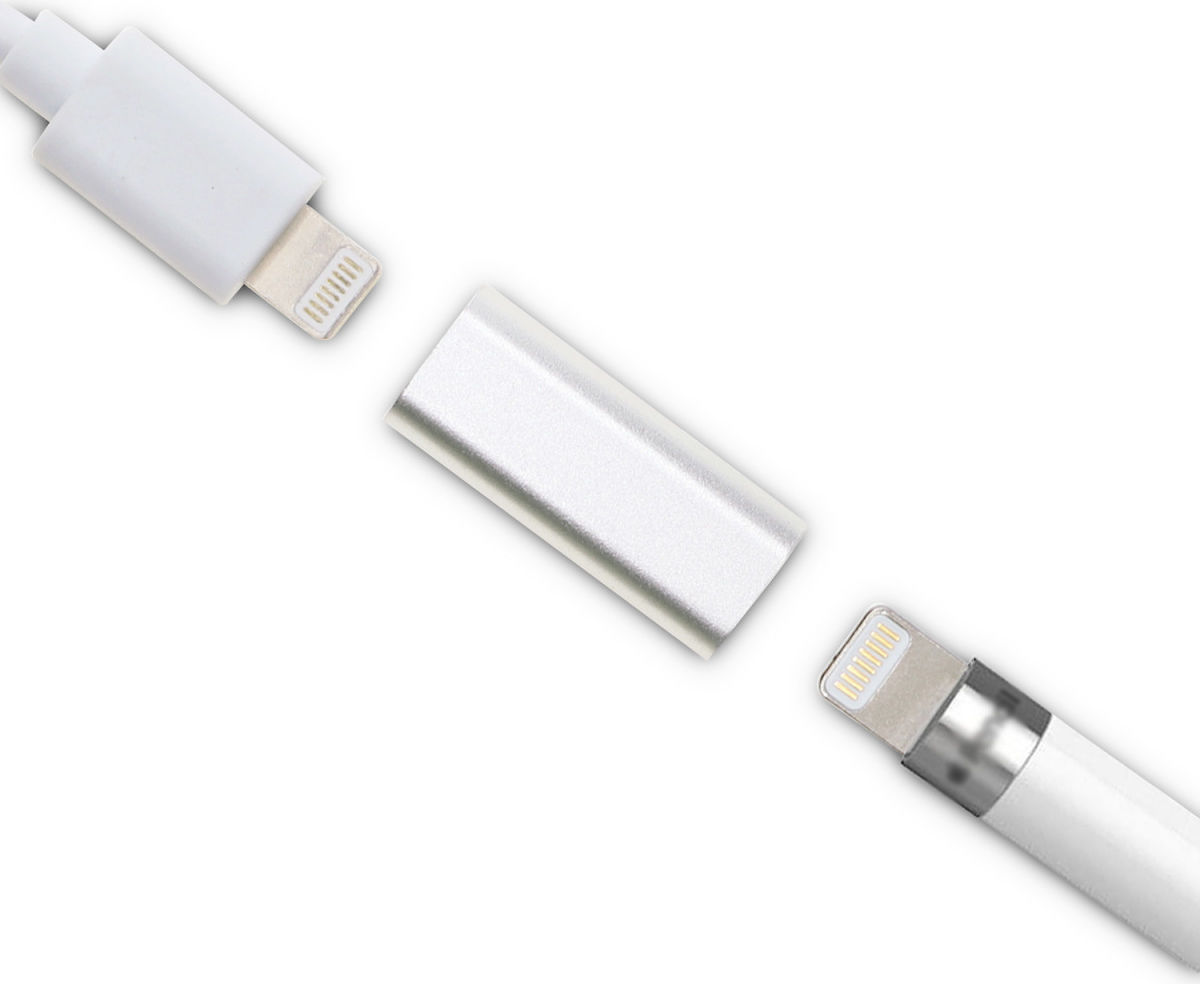 4smarts Lightning Naar Lightning Adapter voor Apple Pencil Zilver afbeelding 2