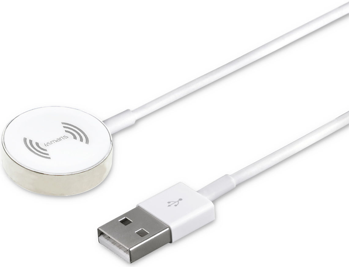 4smarts VoltBeam Apple Watch Draaloze Oplader 30 Centimeter Wit afbeelding 1