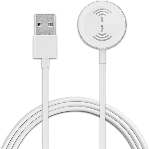 4smarts VoltBeam Apple Watch Draaloze Oplader 30 Centimeter Wit afbeelding 2