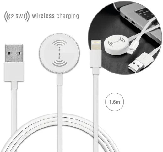 4smarts Voltbeam Oplader voor Apple Watch en Lightning Kabel 1.6 Meter afbeelding 3