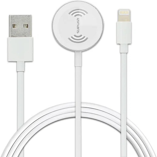 4smarts Voltbeam Oplader voor Apple Watch en Lightning Kabel 1.6 Meter afbeelding 1