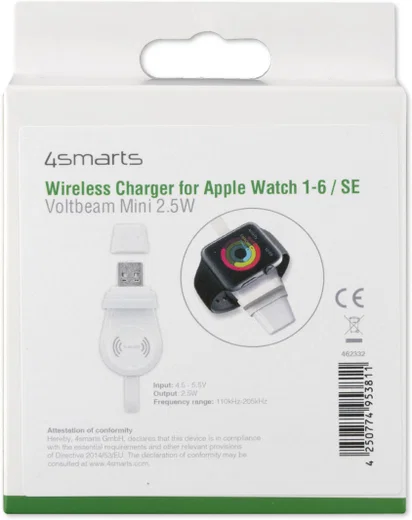 4smarts VoltBeam Apple Watch USB-A Draadloze Connector Oplader Wit afbeelding 8