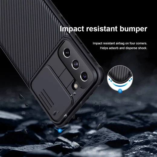 Nillkin CamShield Samsung Galaxy S21 Hoesje met Camera Slider Zwart afbeelding 4
