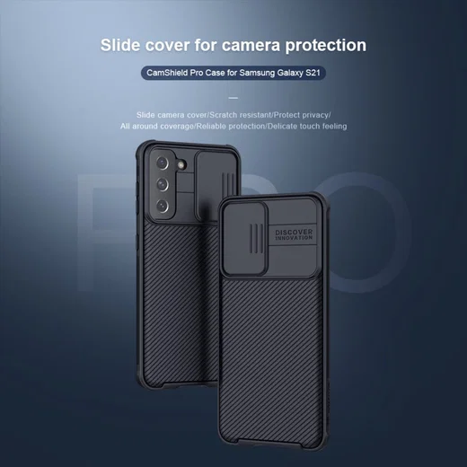 Nillkin CamShield Samsung Galaxy S21 Hoesje met Camera Slider Zwart afbeelding 8