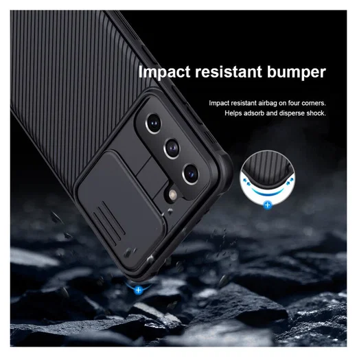 Nillkin CamShield Samsung Galaxy S21 Hoesje met Camera Slider Blauw afbeelding 11