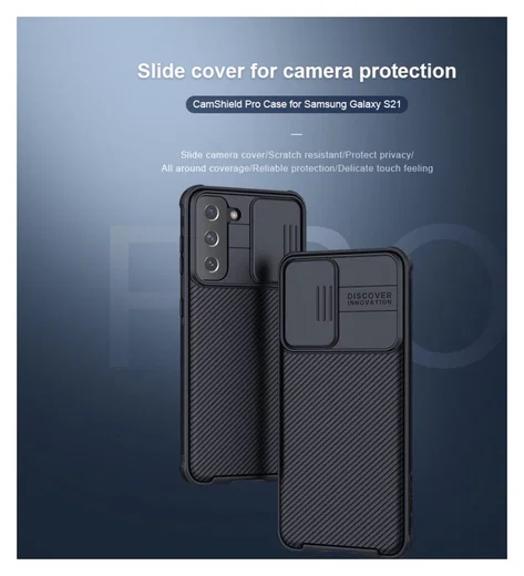 Nillkin CamShield Samsung Galaxy S21 Hoesje met Camera Slider Blauw afbeelding 14