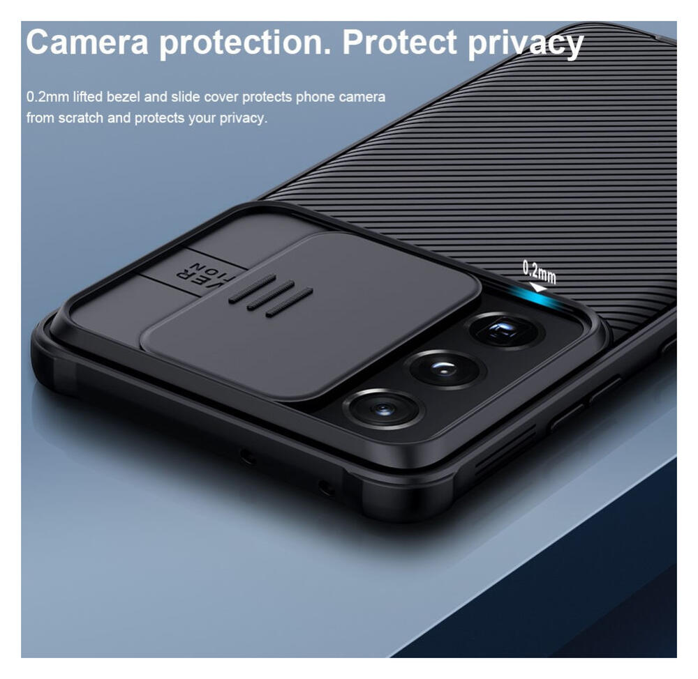Nillkin CamShield Samsung Galaxy S21 Ultra Hoesje Camera Slider Zwart afbeelding 11