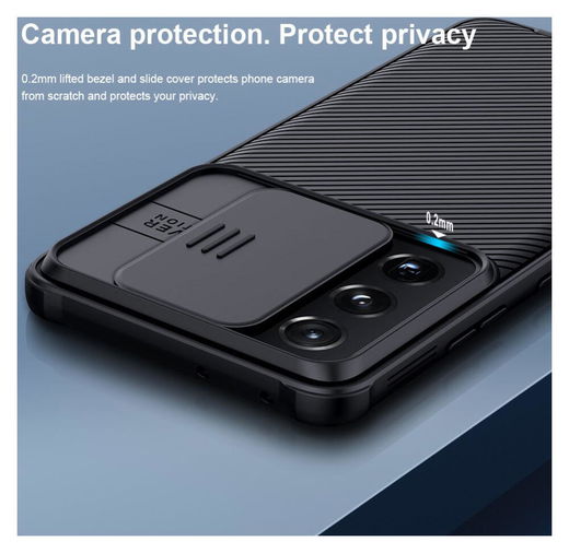 Nillkin CamShield Samsung Galaxy S21 Ultra Hoesje Camera Slider Zwart afbeelding 11