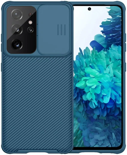 Nillkin CamShield Samsung Galaxy S21 Ultra Hoesje Camera Slider Blauw afbeelding 1