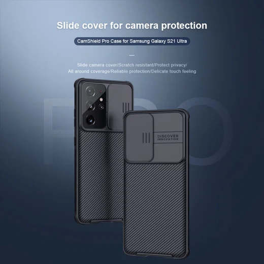 Nillkin CamShield Samsung Galaxy S21 Ultra Hoesje Camera Slider Blauw afbeelding 11