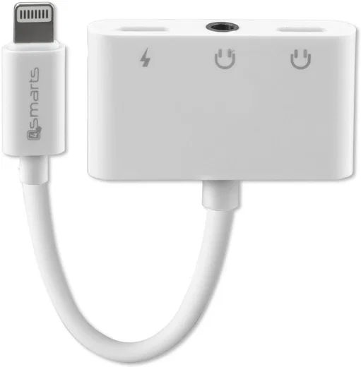 4smarts Lightning Splitter naar 2x Lightning en Audio 3.5mm Jack afbeelding 1