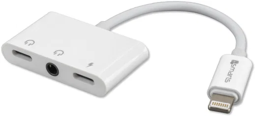 4smarts Lightning Splitter naar 2x Lightning en Audio 3.5mm Jack afbeelding 2