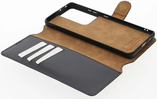 Minim 2-in-1 Samsung S21 Ultra Hoesje Book Case en Back Cover Blauw afbeelding 2