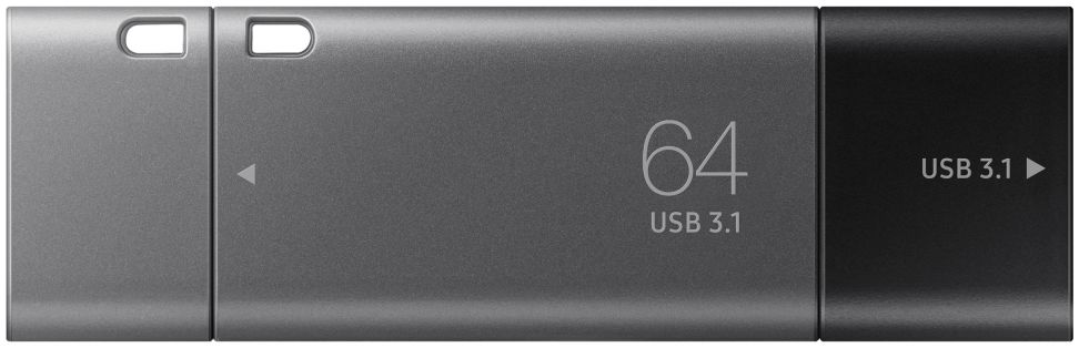 Originele Samsung Duo Plus USB Stick met USB-C 64GB Geheugen Grijs afbeelding 1