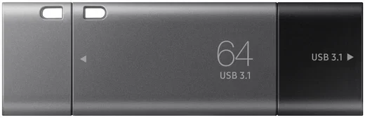 Originele Samsung Duo Plus USB Stick met USB-C 64GB Geheugen Grijs afbeelding 1