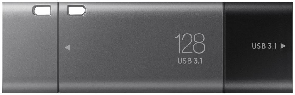 Originele Samsung Duo Plus USB Stick met USB-C 128GB Geheugen Grijs afbeelding 1
