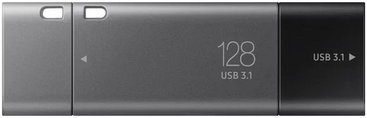 Originele Samsung Duo Plus USB Stick met USB-C 128GB Geheugen Grijs afbeelding 1