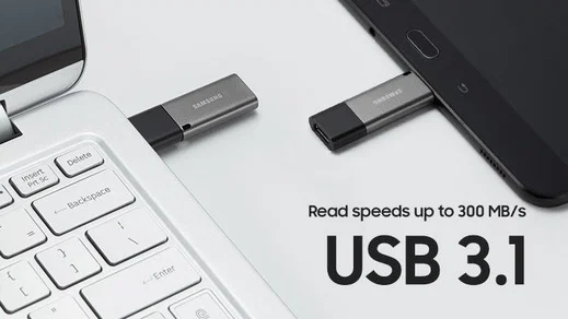 Originele Samsung Duo Plus USB Stick met USB-C 128GB Geheugen Grijs afbeelding 13