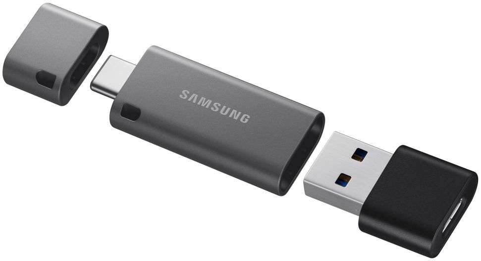 Originele Samsung Duo Plus USB Stick met USB-C 128GB Geheugen Grijs afbeelding 4
