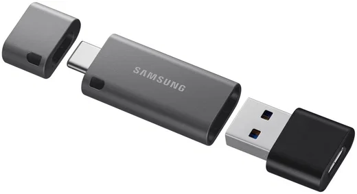 Originele Samsung Duo Plus USB Stick met USB-C 128GB Geheugen Grijs afbeelding 4