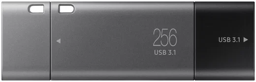 Originele Samsung Duo Plus USB Stick met USB-C 256GB Geheugen Grijs afbeelding 1