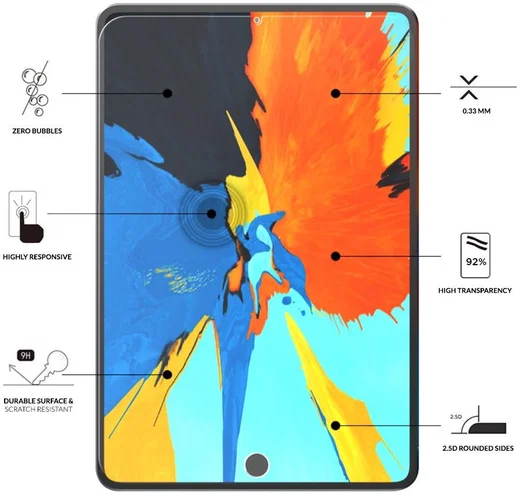 Eiger 2.5D Glass Apple iPad Mini 7/6 Screenprotector Tempered Glass afbeelding 3