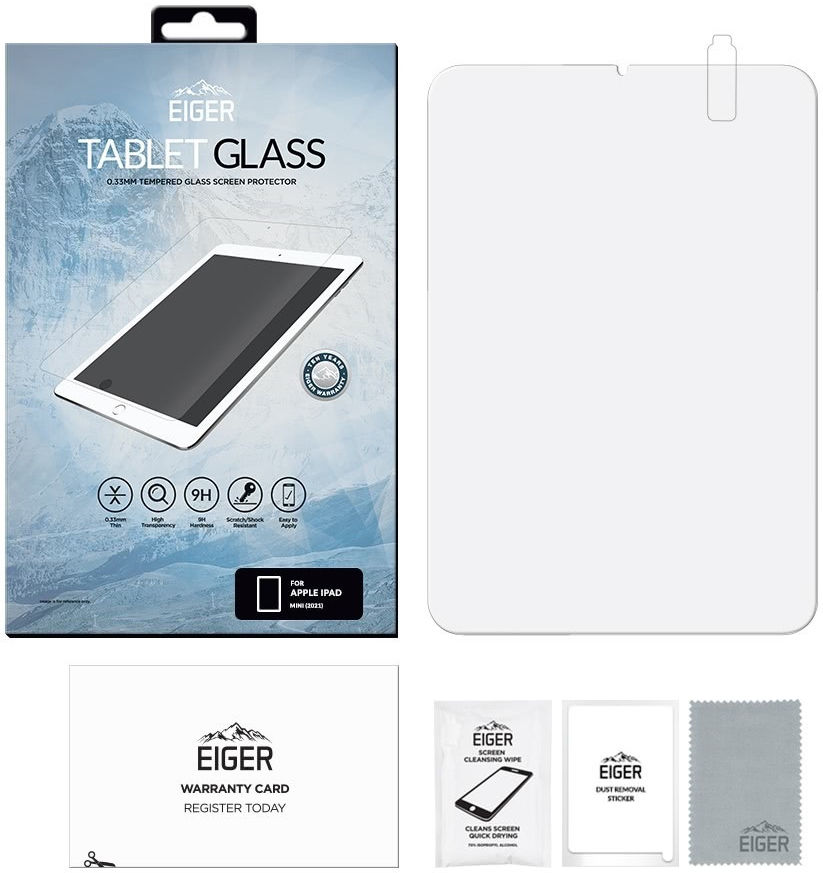 Eiger 2.5D Glass Apple iPad Mini 7/6 Screenprotector Tempered Glass afbeelding 4