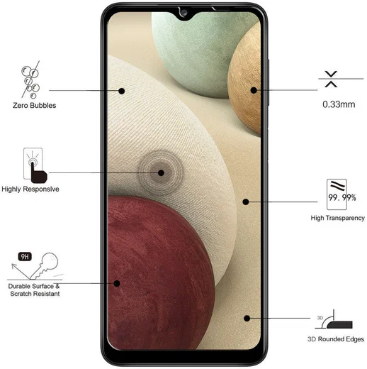 Eiger Samsung Galaxy A12 Tempered Glass Case Friendly Gebogen afbeelding 4