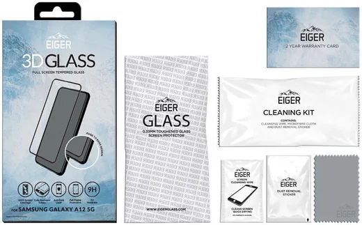 Eiger Samsung Galaxy A12 Tempered Glass Case Friendly Gebogen afbeelding 5