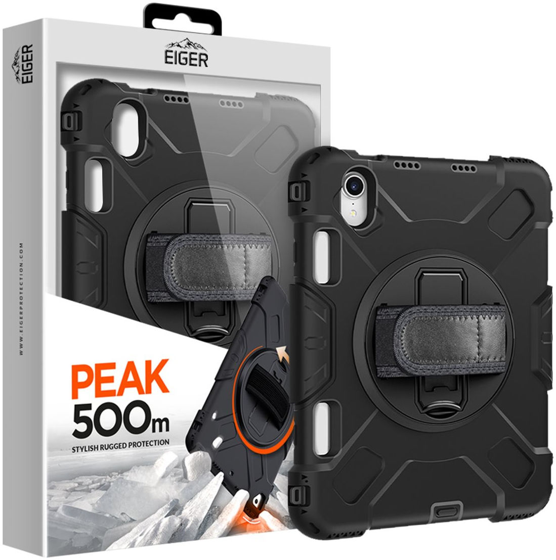 Eiger Peak 500m Apple iPad Mini 7/6 Hoes Zwart afbeelding 1