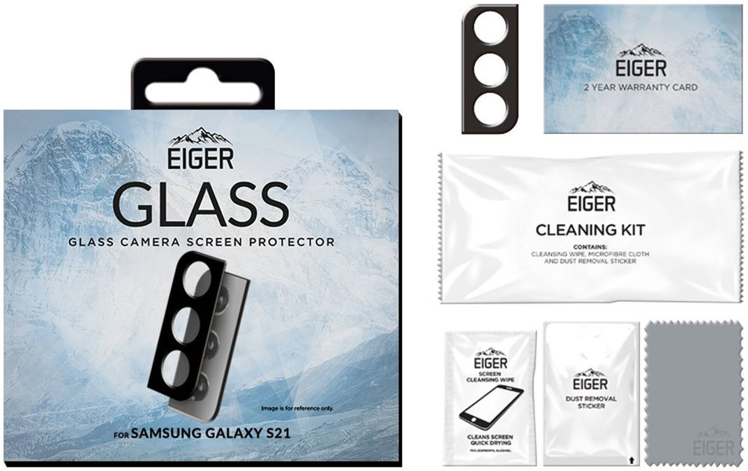 Eiger Samsung Galaxy S21 Camera Protector Tempered Glass 2.5D afbeelding 5
