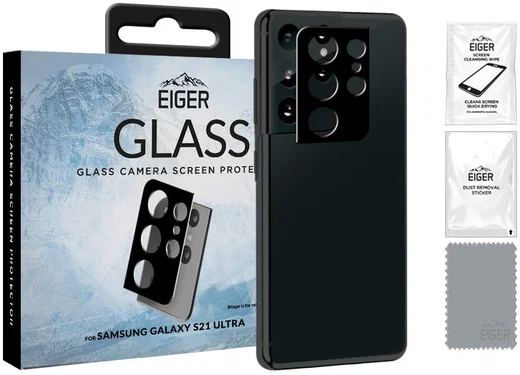 Eiger Glass 2.5D Samsung Galaxy S21 Ultra Camera Lens Protector afbeelding 4