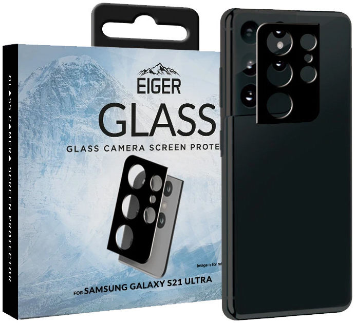 Eiger Glass 2.5D Samsung Galaxy S21 Ultra Camera Lens Protector afbeelding 1